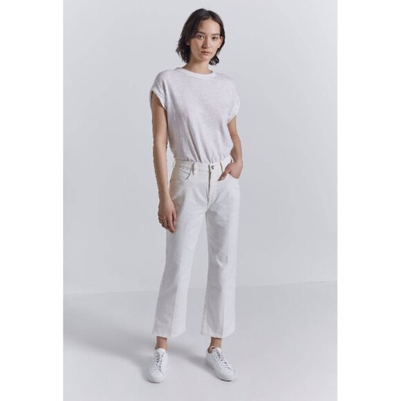 Current/Elliott The Vanessa Jean Size 31 Winter White Out Denim Flare Cotton New - Picture 13 of 13